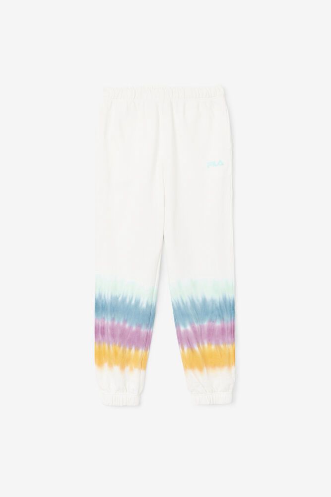 Fila Raleigh Tie Dye Jogger White Pants Womens - NZ 06791-TZOR